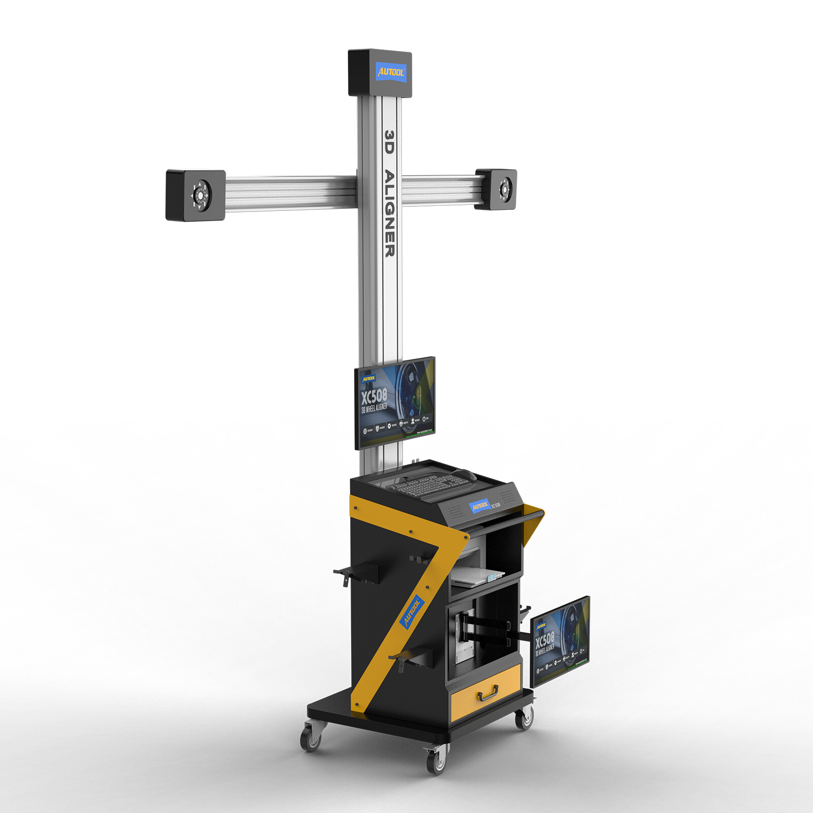 Fully Automatic Wheel Alignment Machine 3D Tire Aligner Dual Screen + Printer