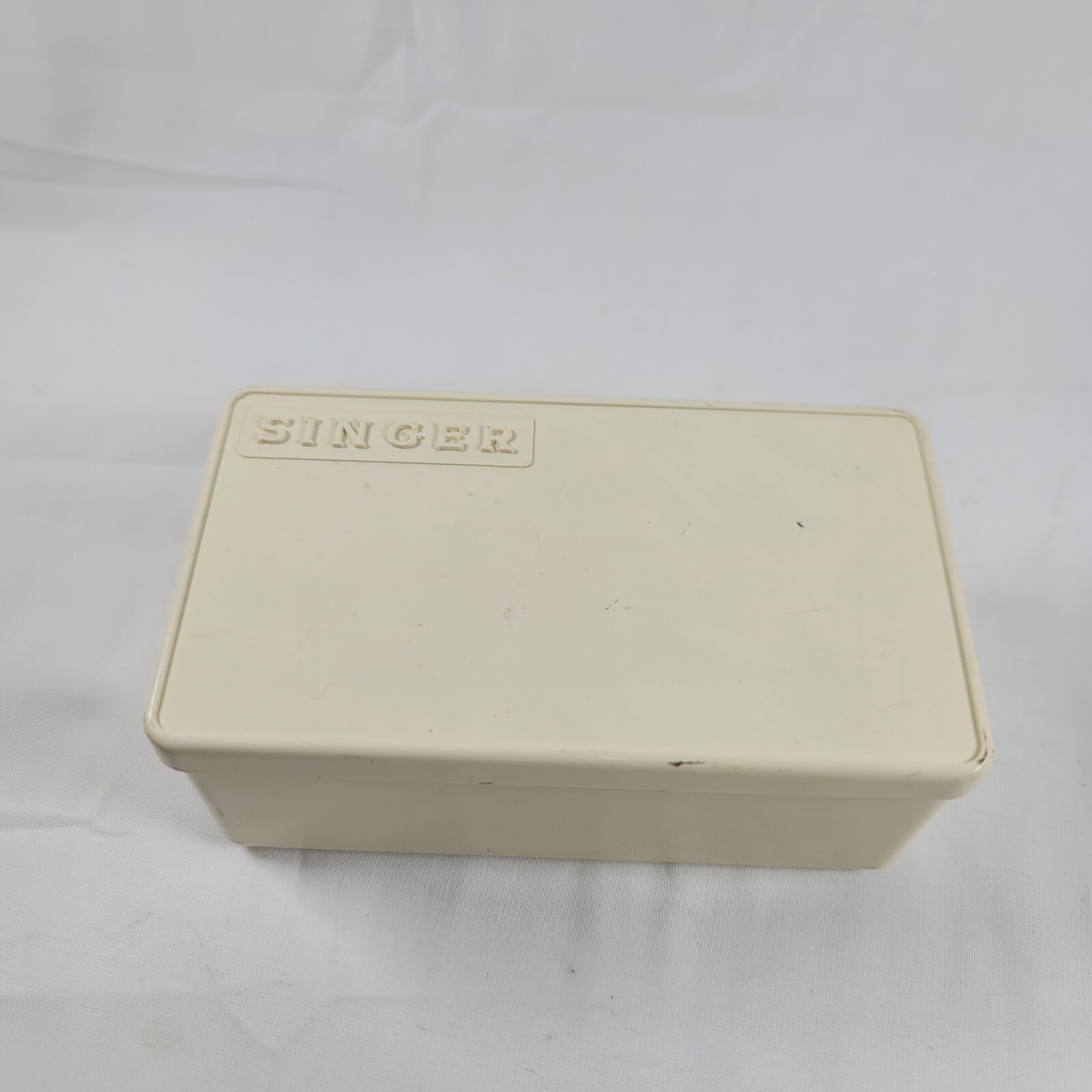 Vintage Singer Sewing Machine Plastic Accesory box  empty 5"x 2 3/4"