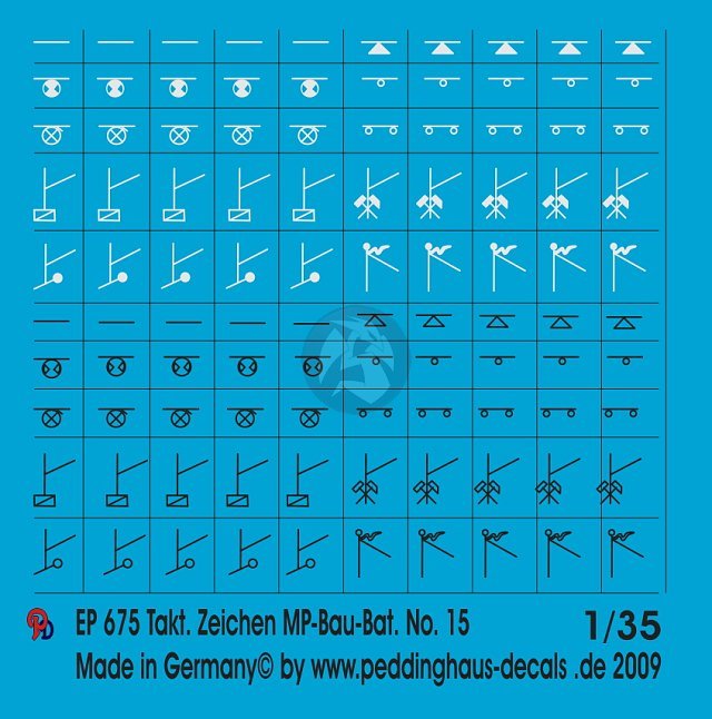 Peddinghaus 1/35 German Tactical Markings WWII No.15 MP & Construction Units 675