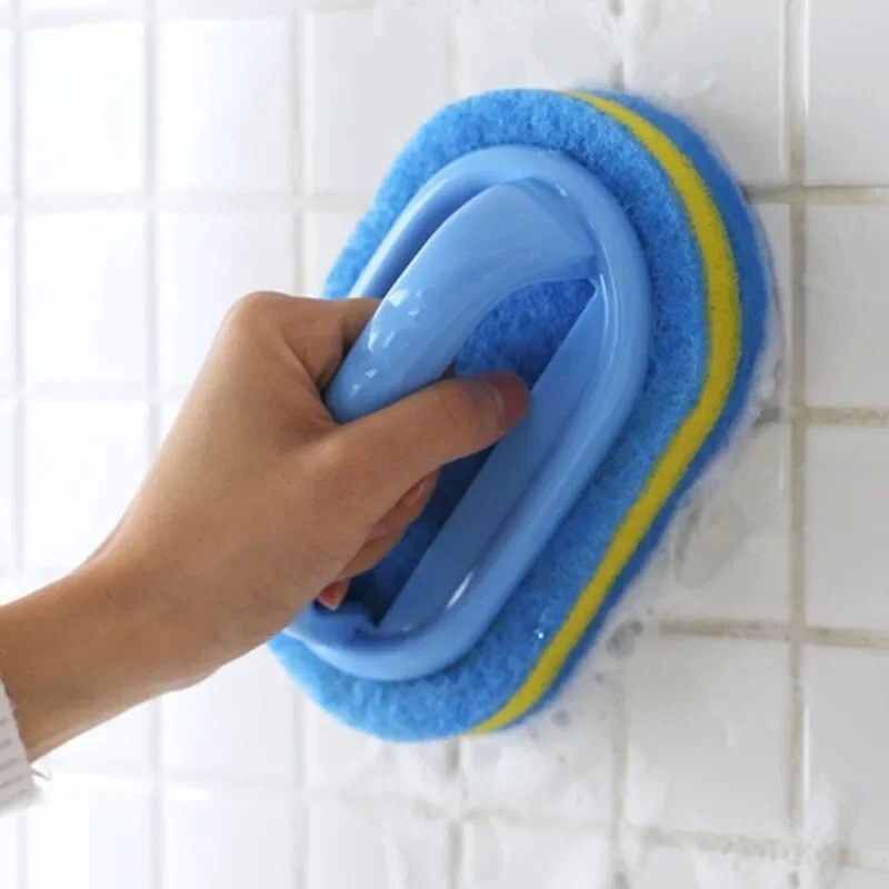 Household Cleaning Brush With Handle Dish Soap Kitchen Scrubbing Sponge