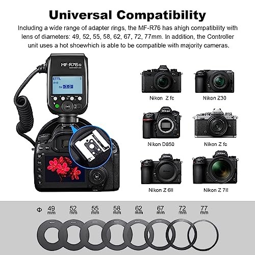 Godox MF-R76N TTL Macro Ring Flash For Nikon