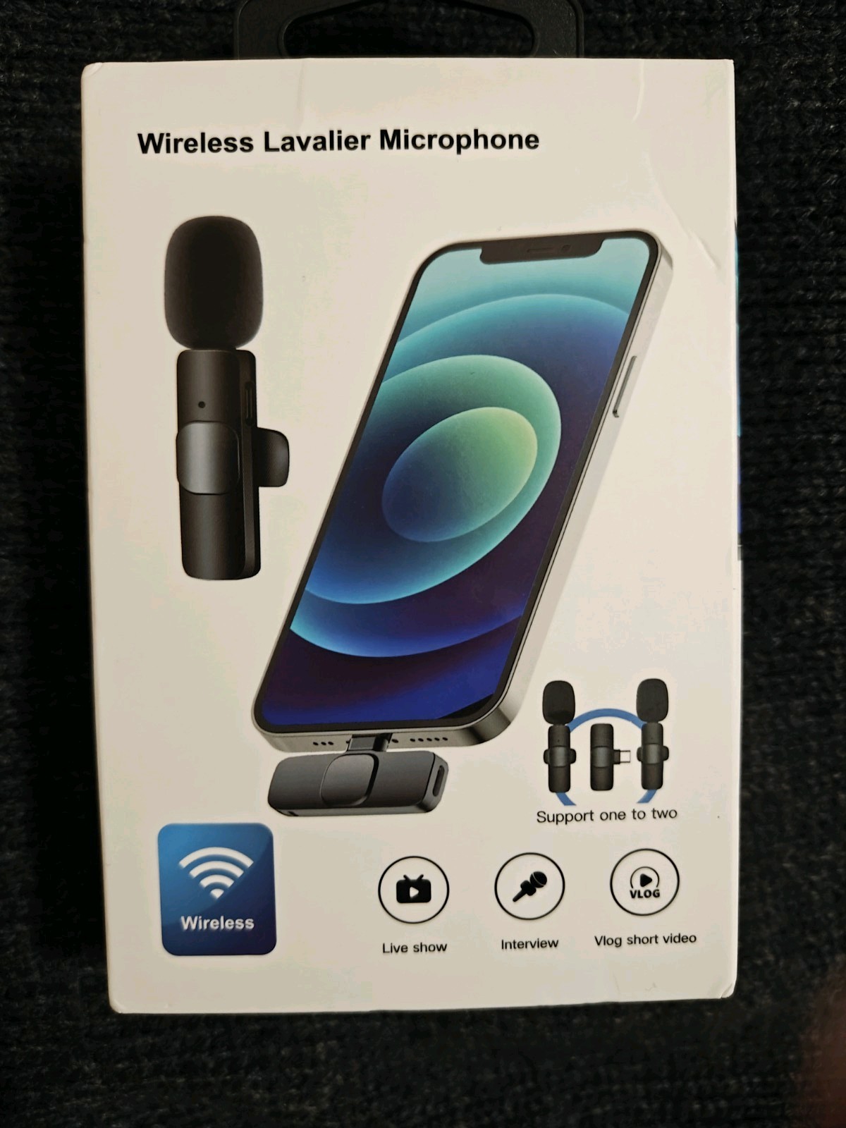 Wireless Lavalier Dual Microphone USB-C for iPhone Android 7-Hr Blog Interview