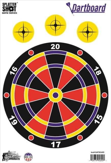 Pro-Shot Products Splatter Shot Game Series 12" x 18" Dartboard Heavy Multi