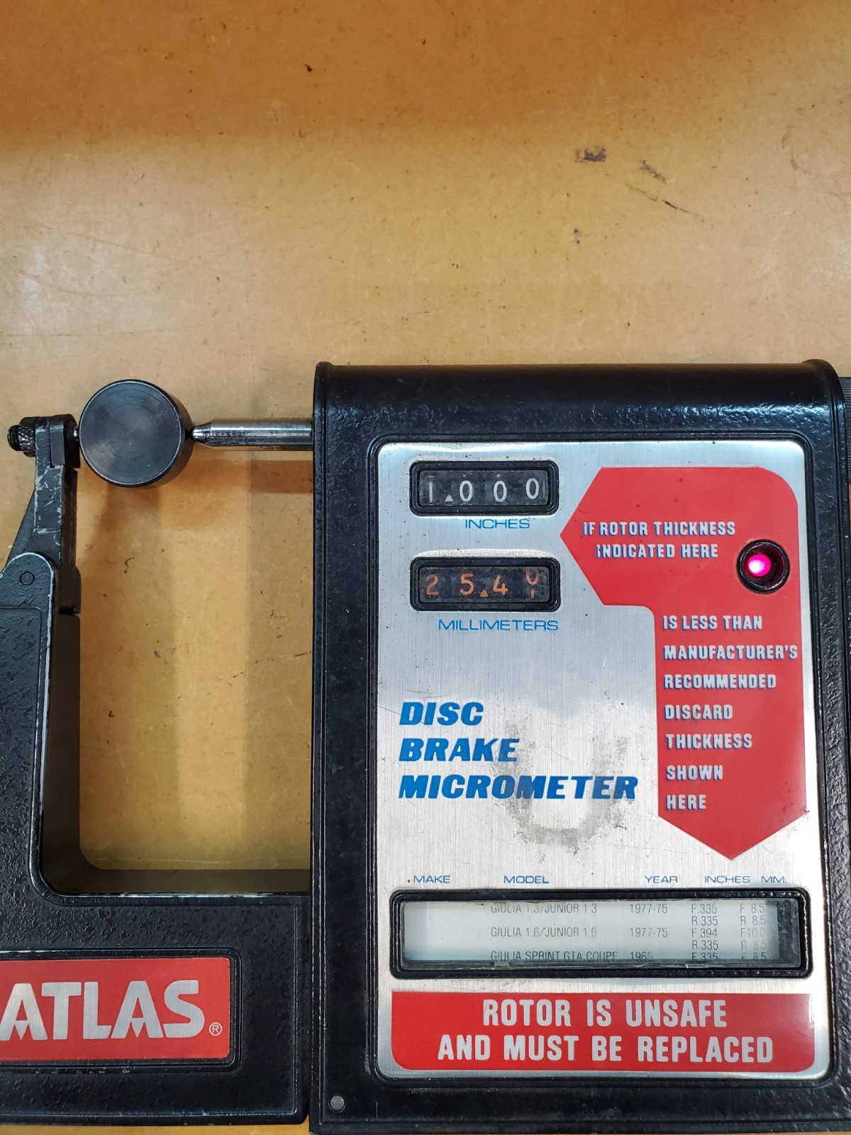 Atlas Disk Brake Micrometer (676278)