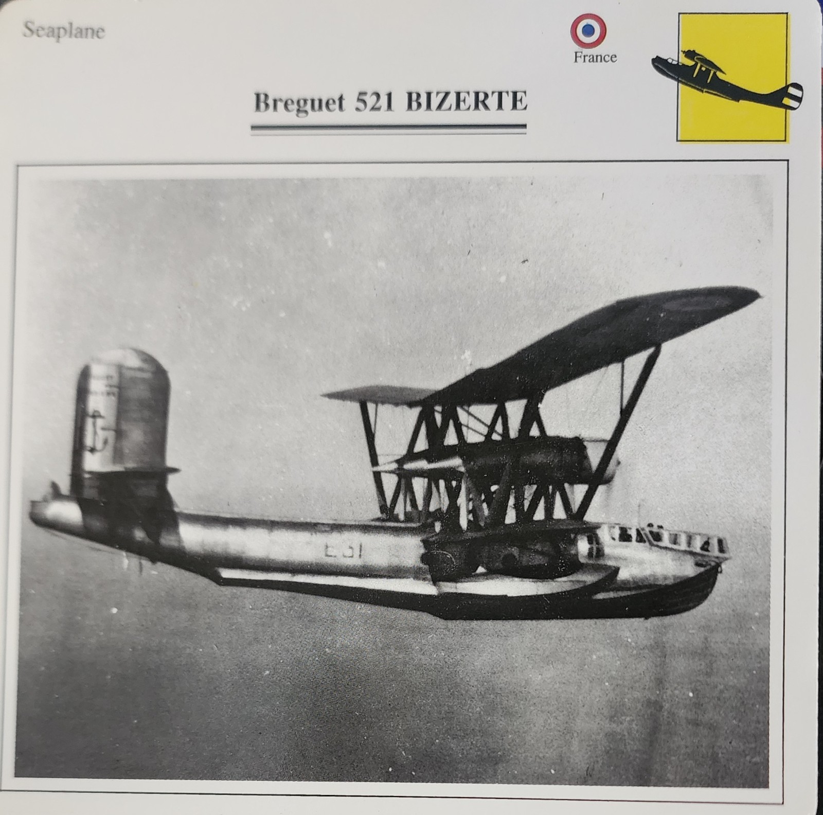 Breguet Plane Picture Original Aircraft Vtg Specs Detail Info Collector Card