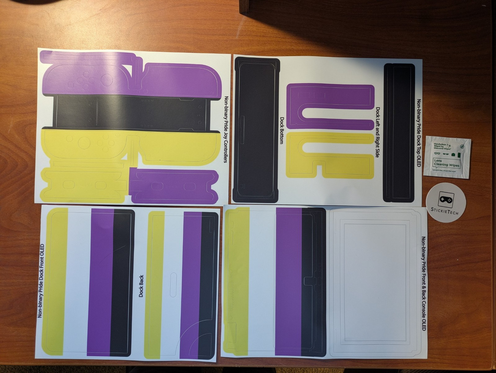 Nintendo Switch Skin – Nonbinary Pride Flag – Brand New