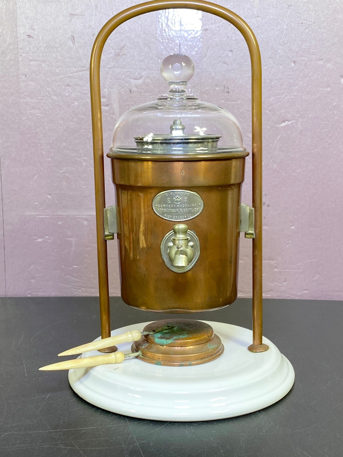 Percolator Coffee Comfort Machine Vienna Austria Spirit Antique 1890