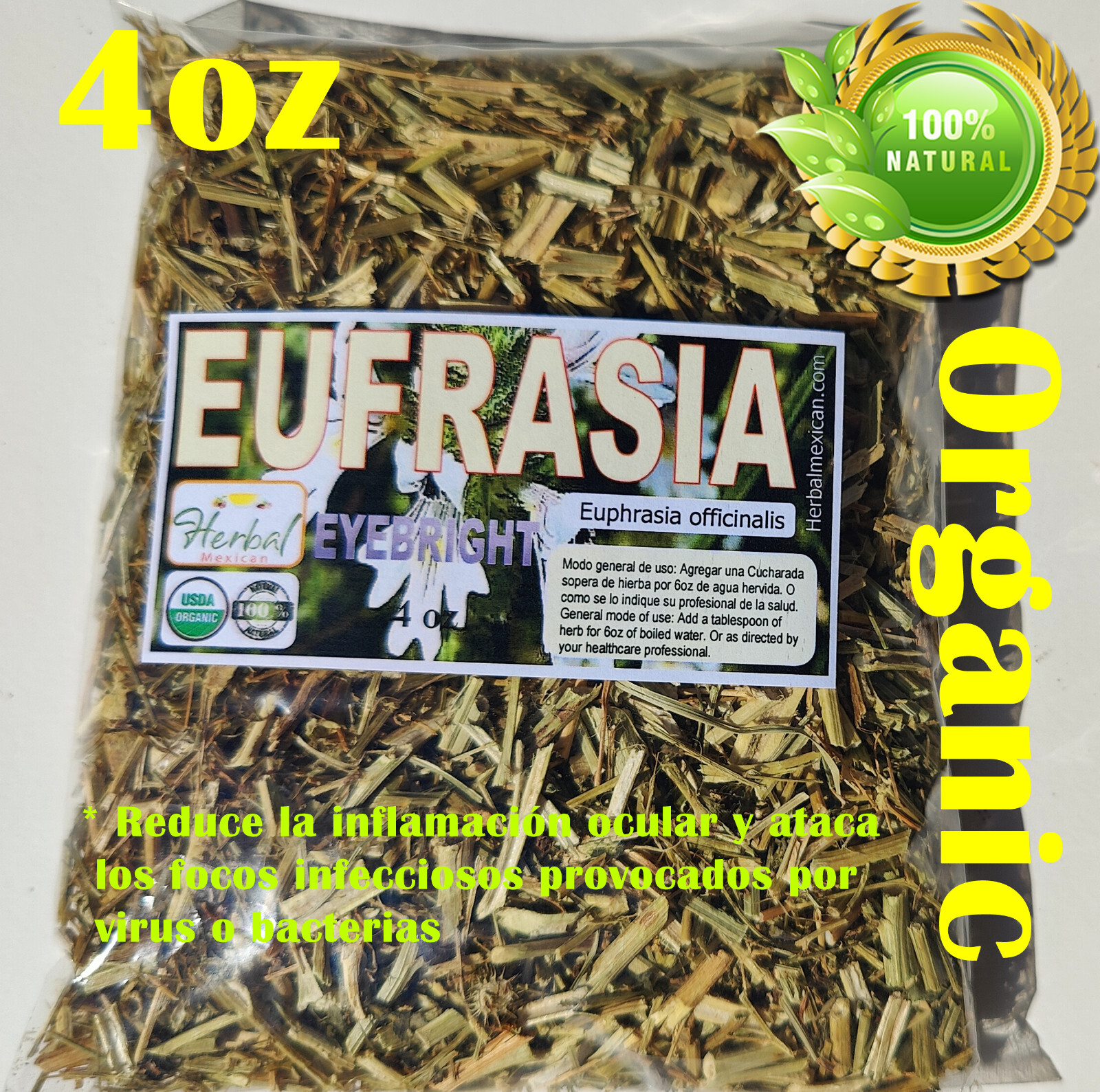 Eufrasia Hierba Infusion, Eyebright Herb, Euphrasia, Euphrasia officinalis 4oz!!