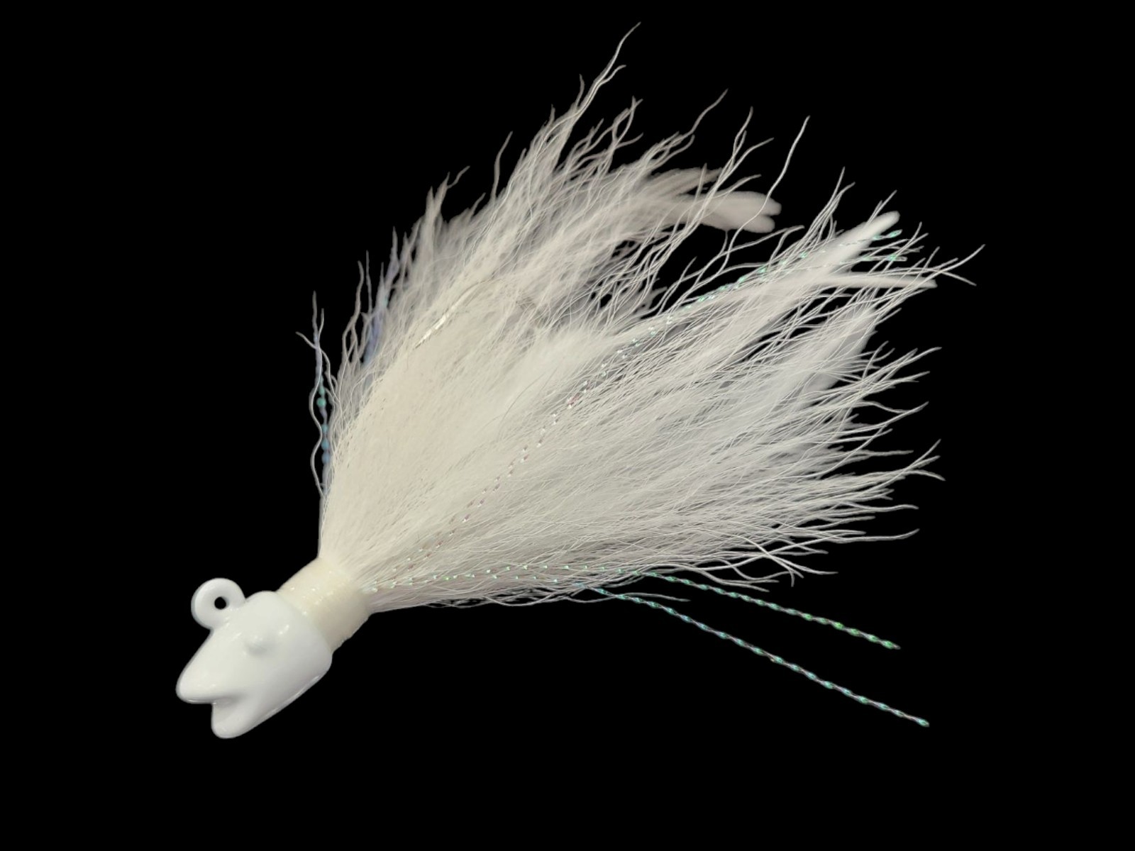 white bucktail jig Custom with feathers from 3/4oz up to 3oz available