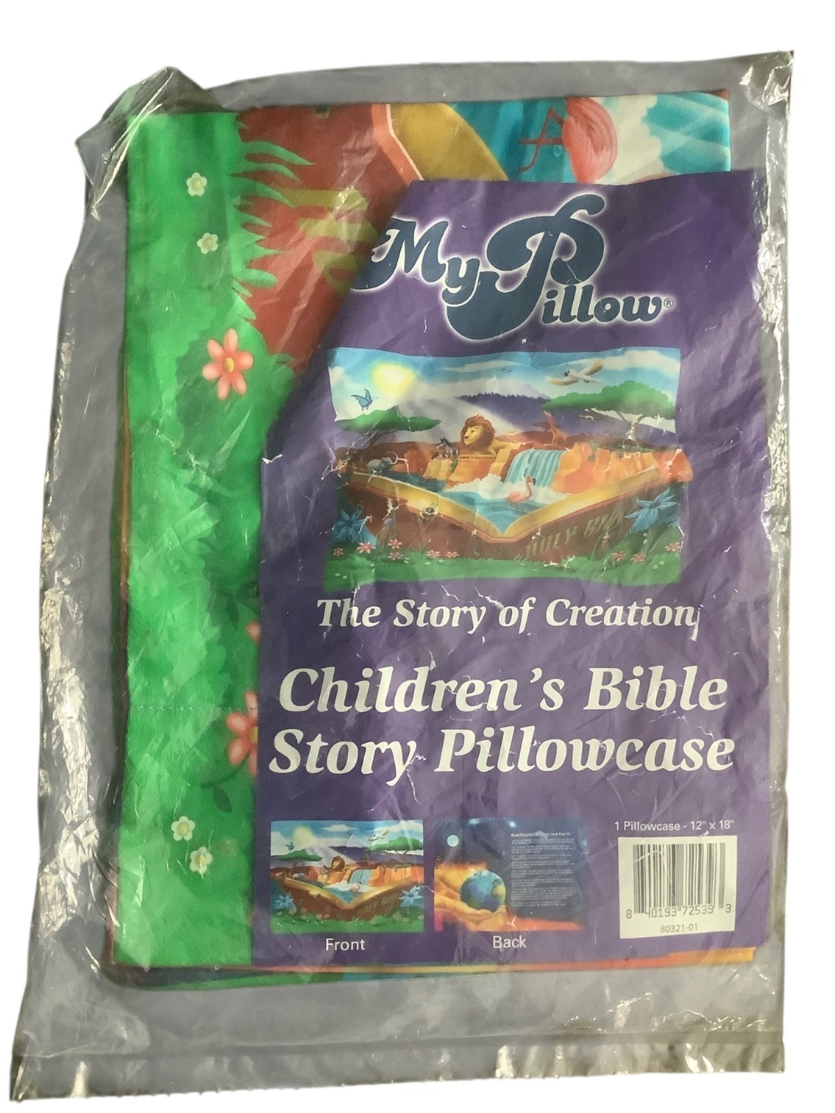 Childrens Creation Bible Story Pillowcase MyPillow NEW 12"x18" Front Back Design