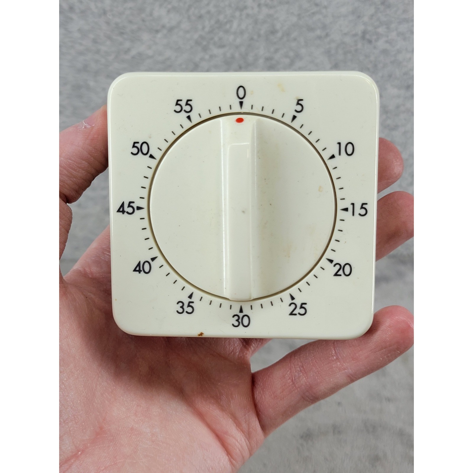 Good Cook Vintage Style Magnetic Mechanical 60 Minute Kitchen Timer Cream Square