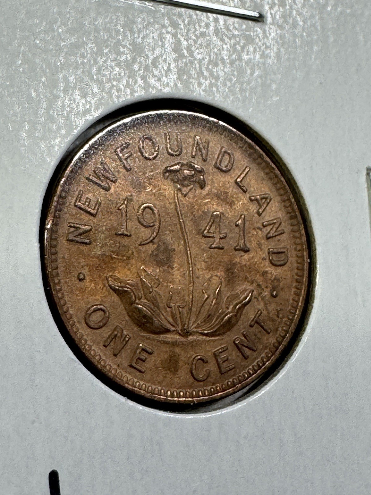 1941-C Newfoundland 1 Cent Coin Cleaned