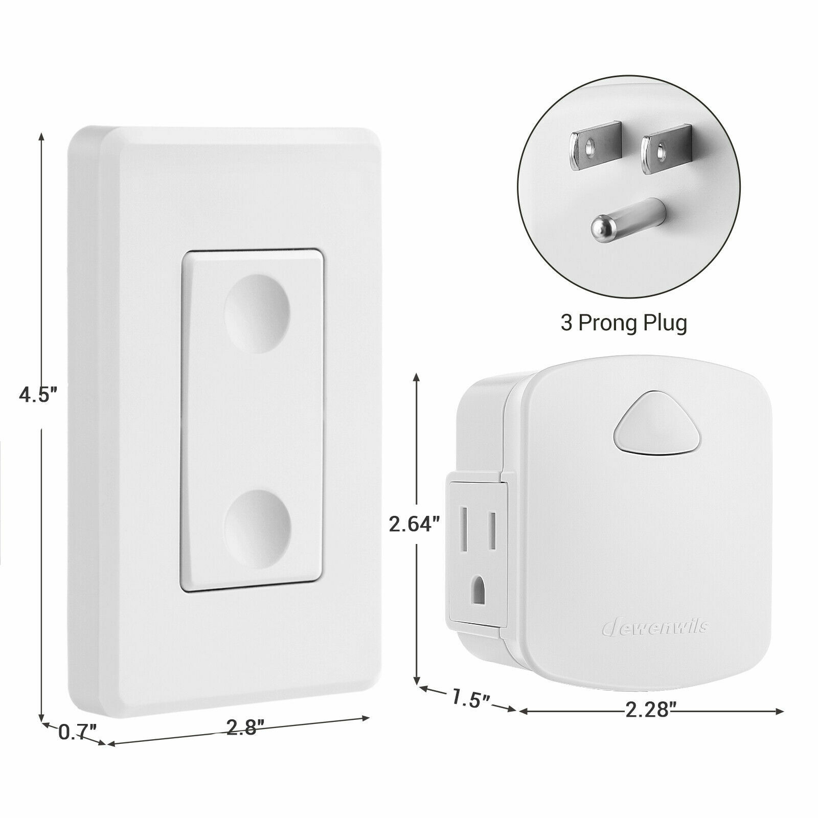 DEWENWILS Remote Control Light Switch Wireless Remote Power Wall Switch Outlet