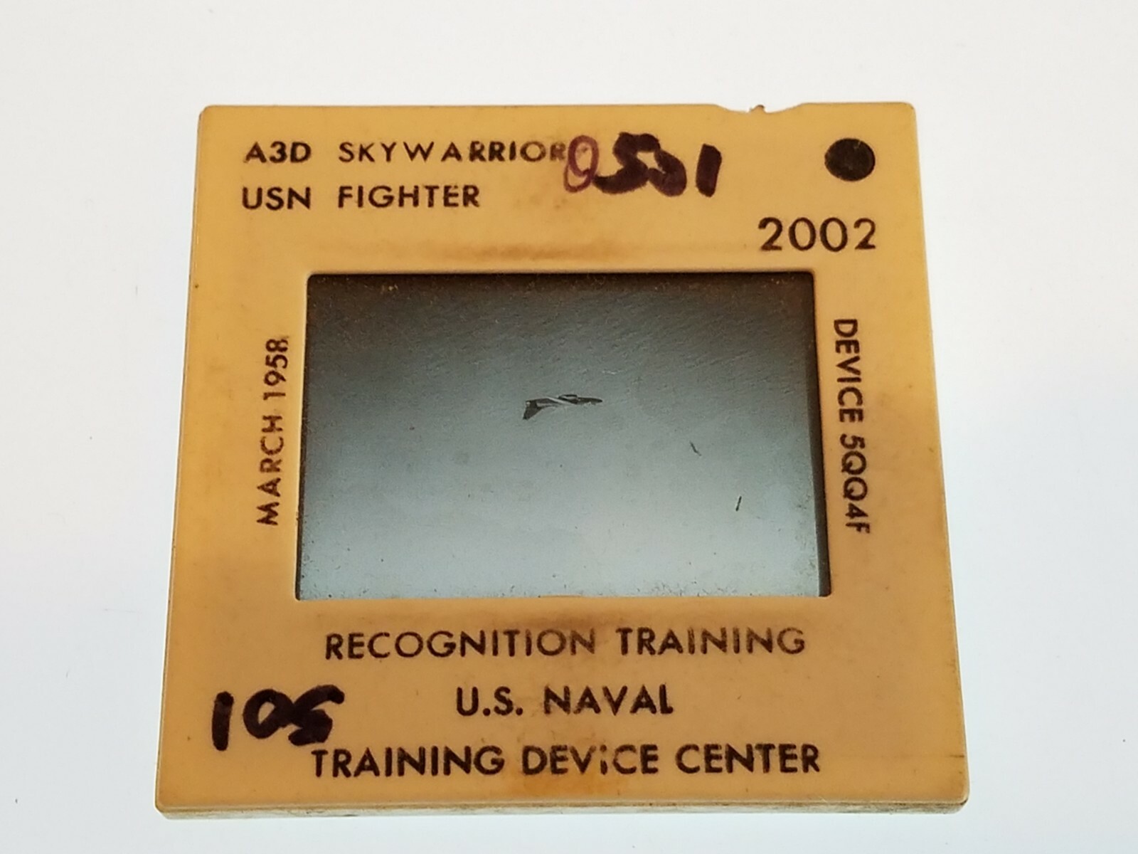0501 PHOTO GLASS SLIDE PLANE/SHIP Military A3D SKYWARRIOR USN FIGHTER