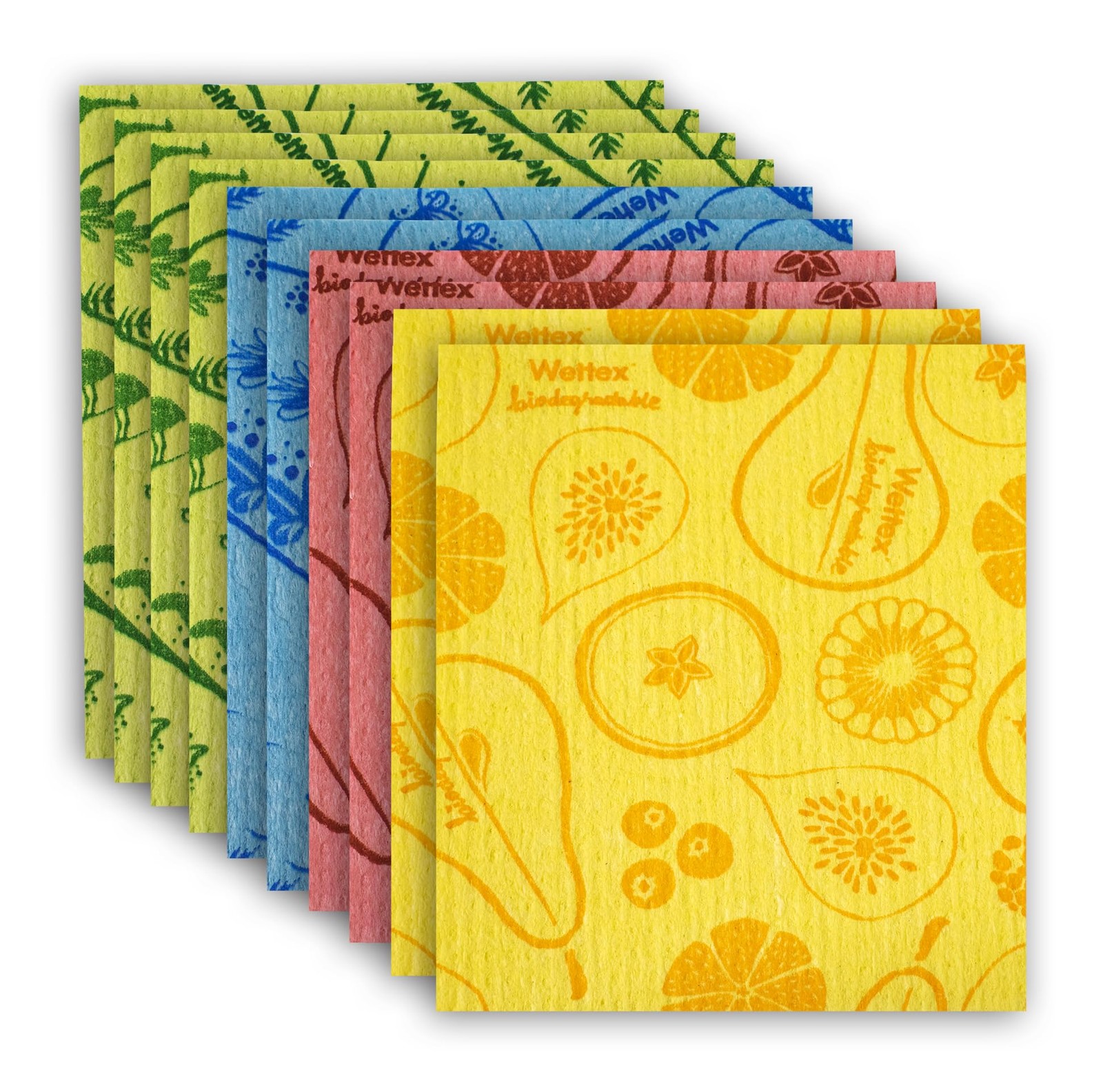 Original 10Pcs Swedish Dishcloths, Kitchen Cleaning Towels, Multicolor