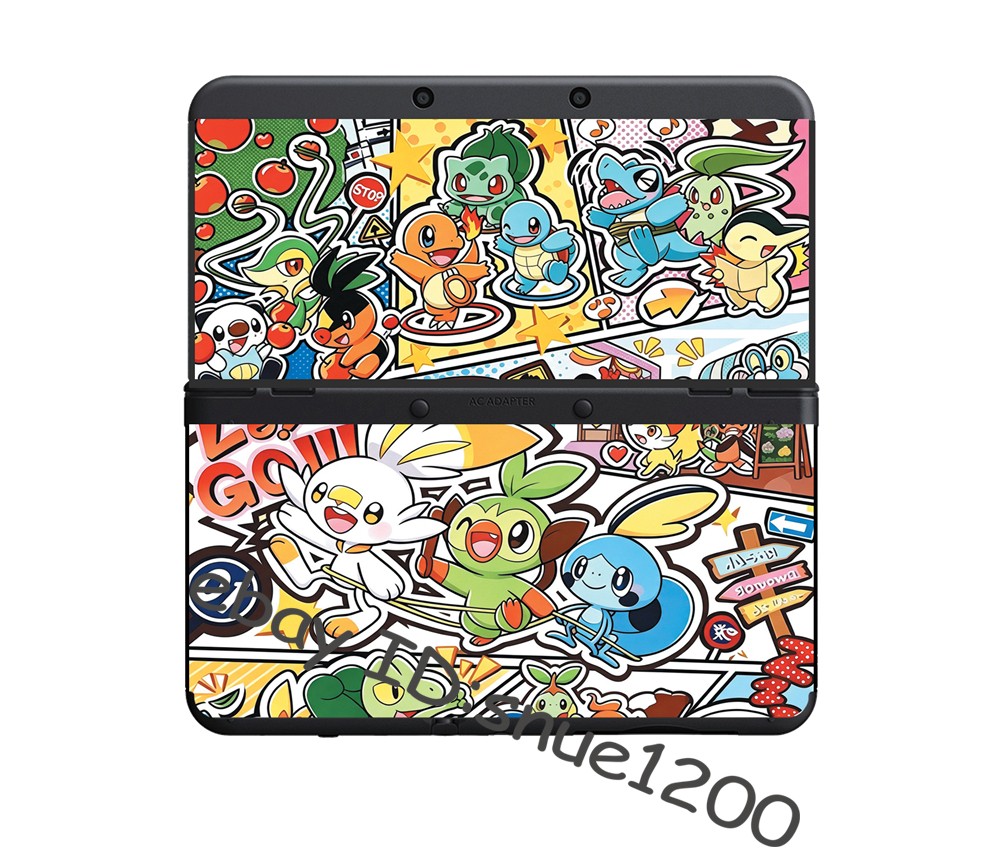 Anime Pokemon Starters Doodle Finish Protective Cover Plates for Nintendo serie