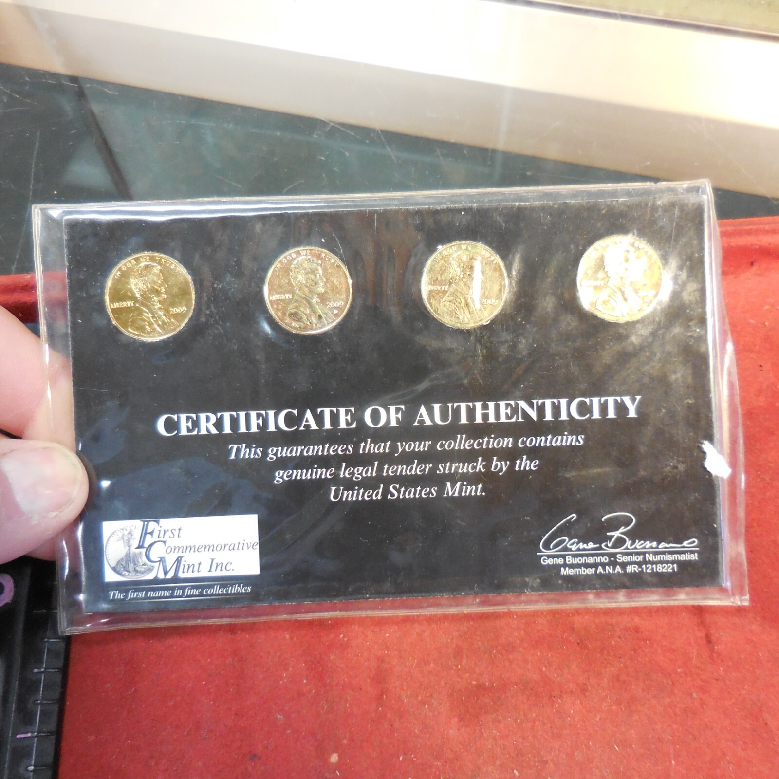 2009 Lincoln Pennies 24k Gold Plated