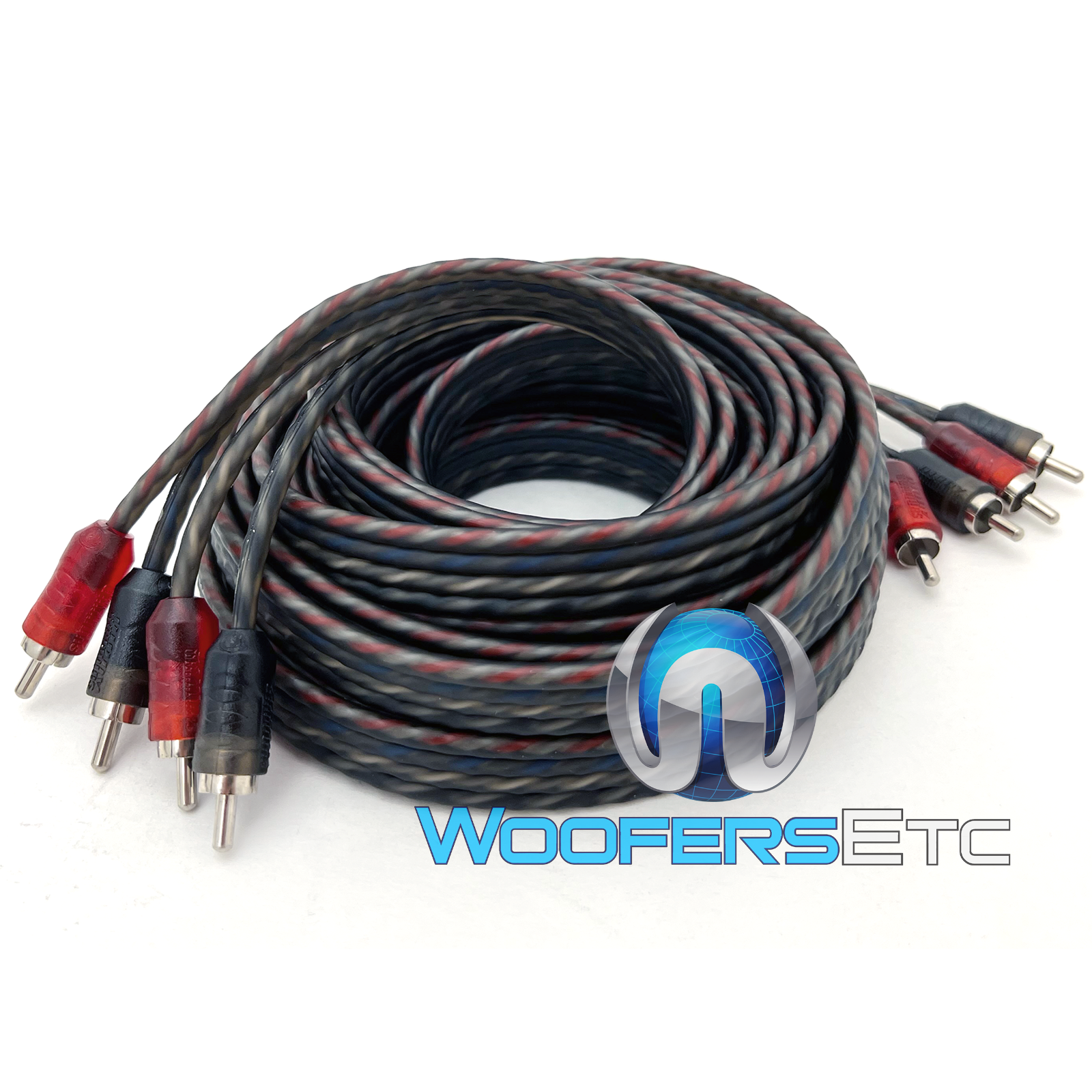 SUNDOWN AUDIO SB4-25 4-CHANNEL 25FT TWISTED RCA JACK CAR AMPLIFIER WIRE NEW