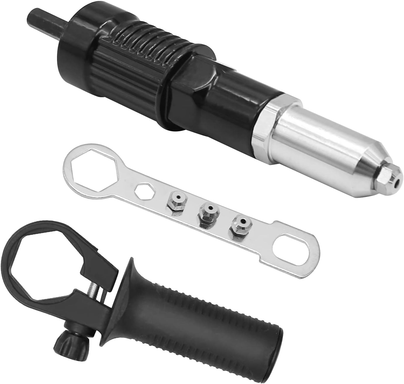Pop Rivet Gun Tool Drill Attachment Power Kit Cordless...