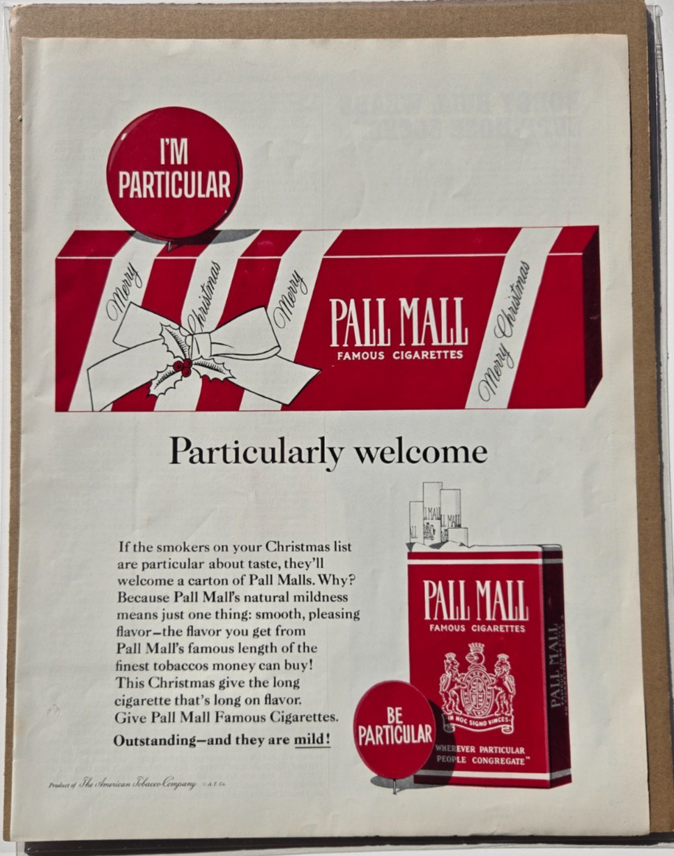Vintage Pall Mall Cigarette Print Ad 1965 Saturday Evening Post Magazine