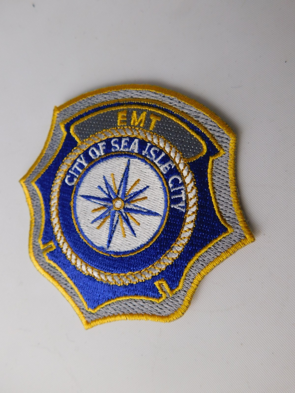 SEA ISLE EMT EMERGENCY MANAGEMENT TEAM PATCH SHOULDER NEW JERSEY NJ GOLD