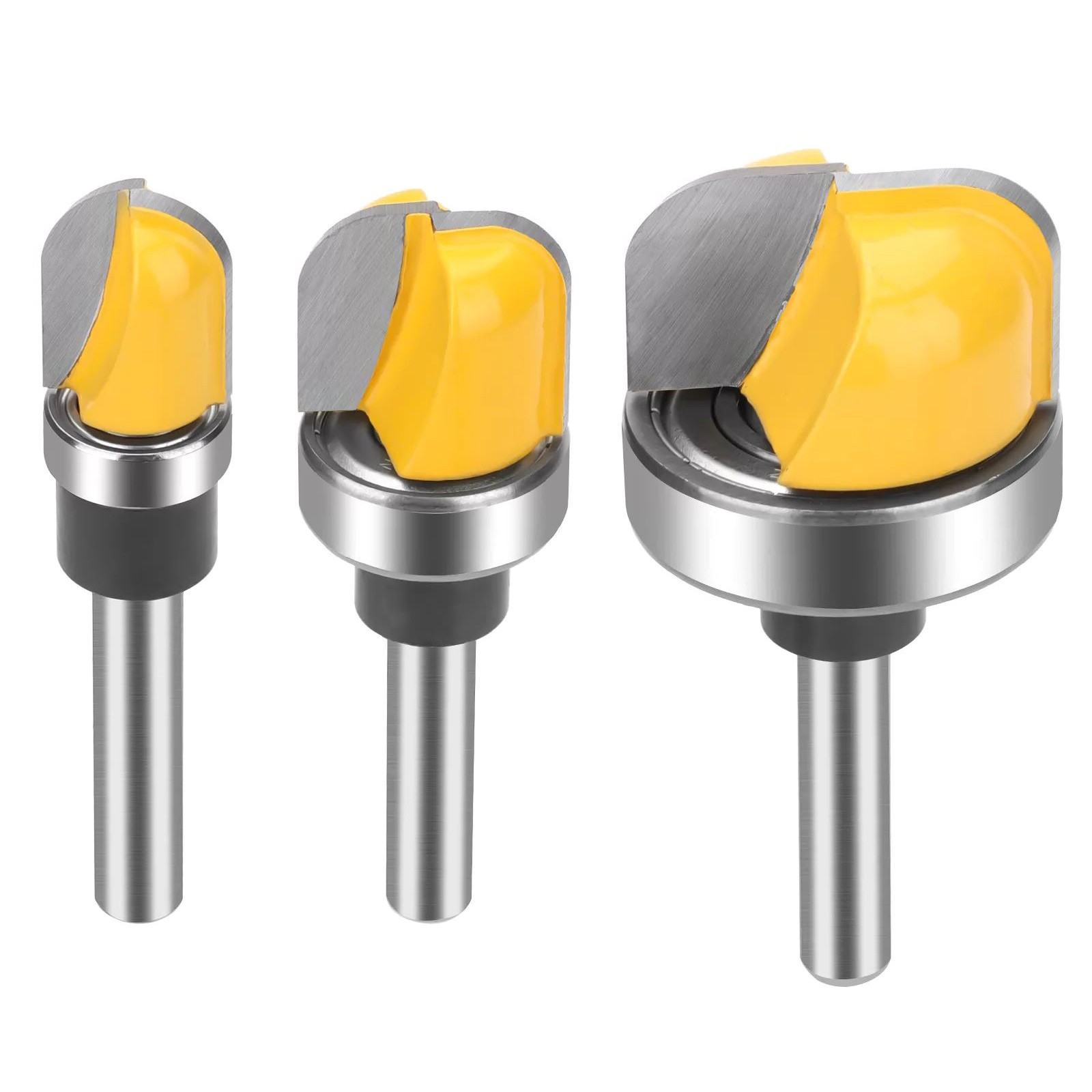 1/2 3/4 Tray Template Router Bit Tool Set Diameter 3pcs 1/4 Shank Bowl