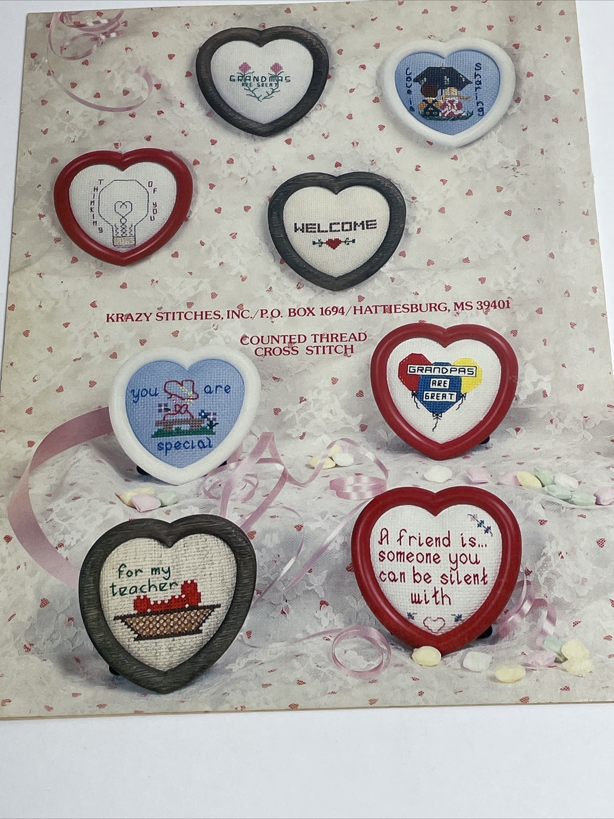 Krazy Stitches Loving Hearts Cross Stitch Pattern