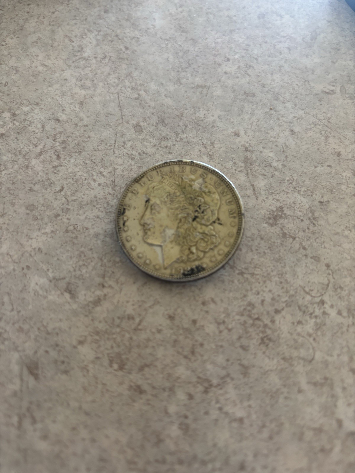 1921 US Silver Morgan Dollar Pin Brooch