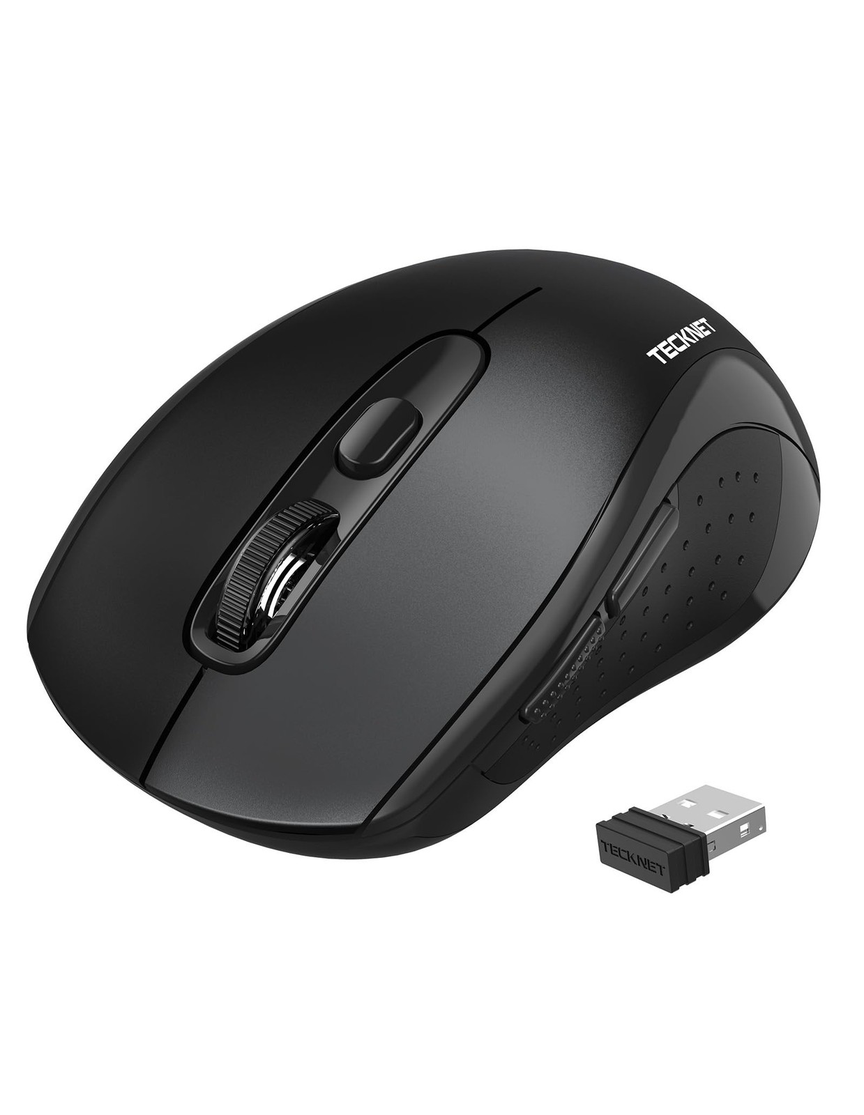 TECKNET Bluetooth Mouse (BT 5.0/3.0+2.4Ghz), 6-Level 4000 DPI Wireless Mice f...