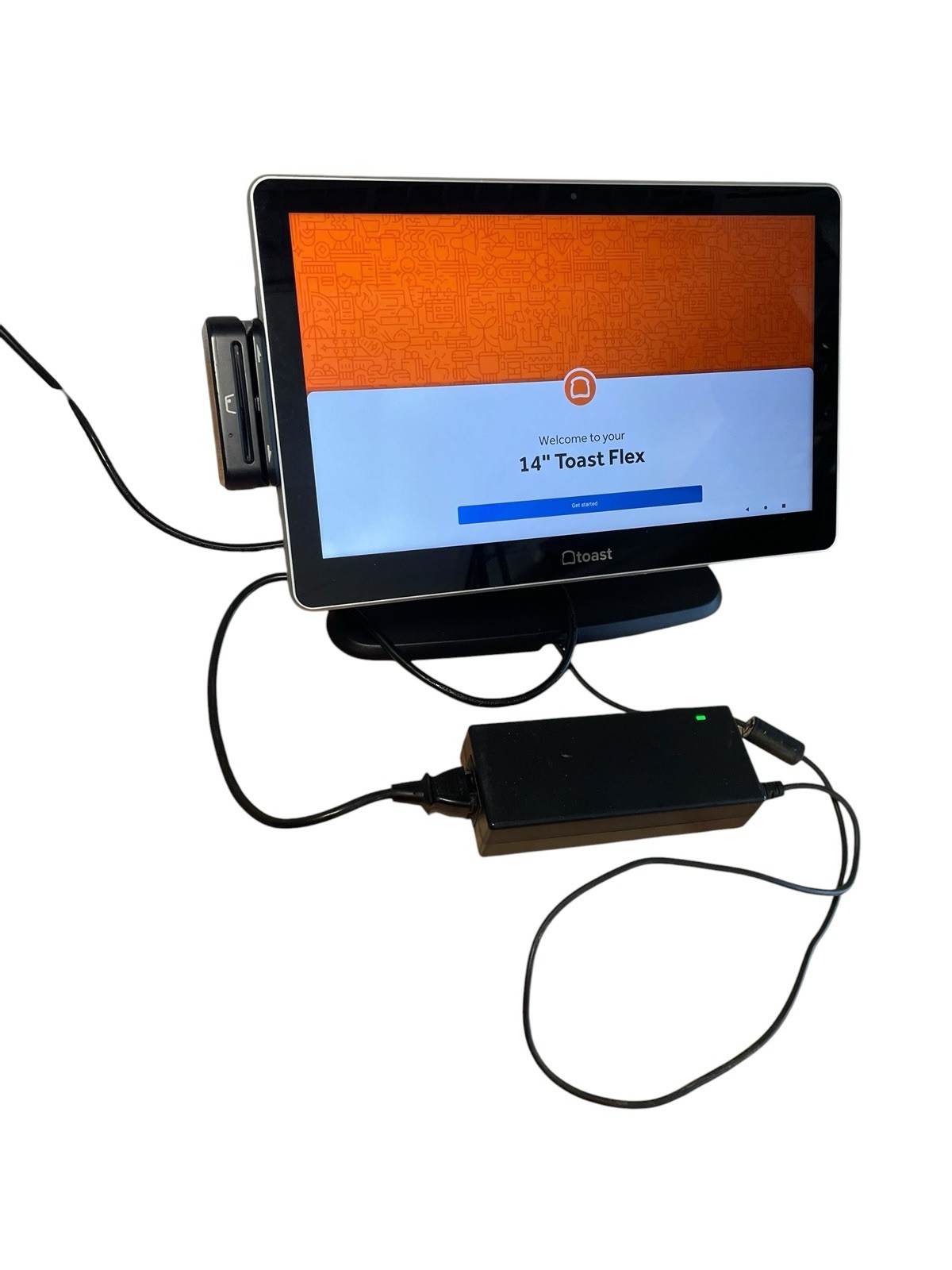Toast Flex 14 POS Terminal TT200 MSR Reader Stand w/Power Supply - Factory Reset