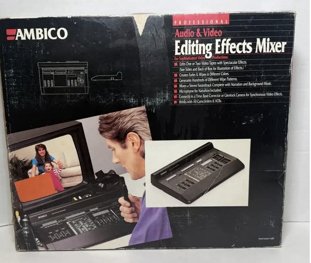 Ambico Audio/Video Editing Effect Mixer Manual Model V-6300 A/V Analog Fader RCA