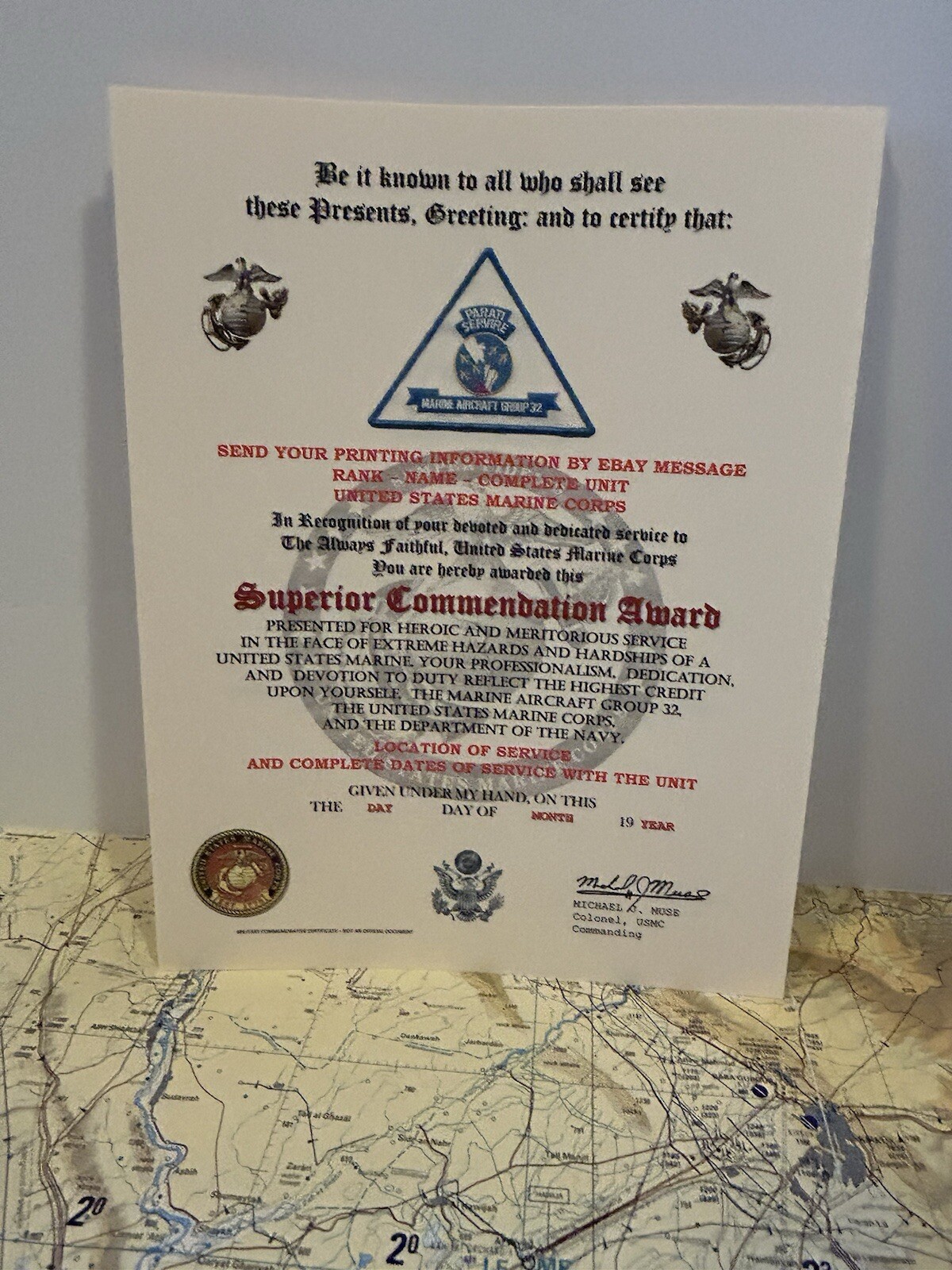 U.S.M.C. / MARINE AIRCRAFT GROUP 32 - SUPERIOR COMMENDATION AWARD