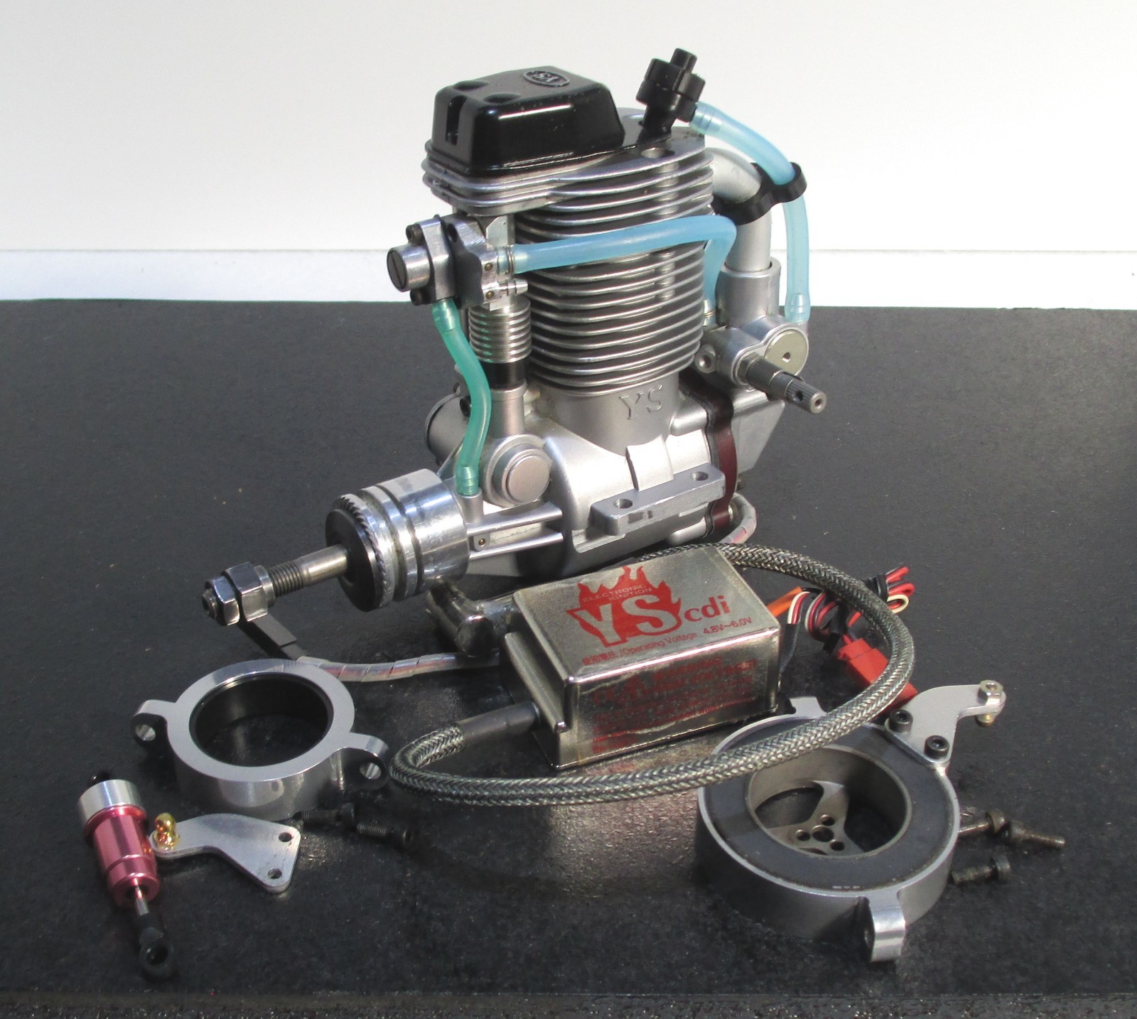 YS DZ170cdi 27.95cc 4-Stroke Glow Engine with CDi Unit and Super Mount, Used