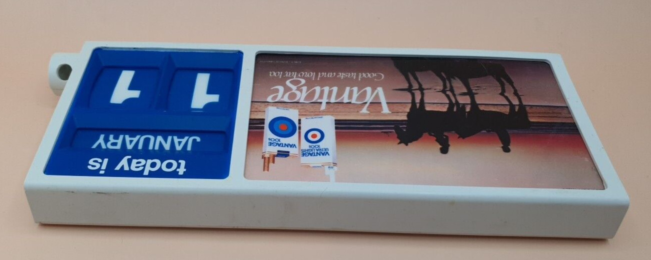ORIGINAL 1990's Vantage Cigarette Daily Calendar Vintage