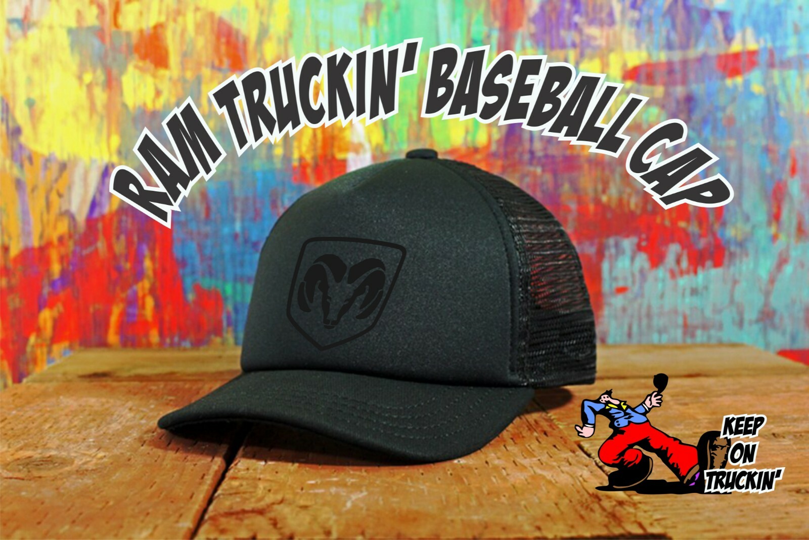 Dodge Ram Black Baseball Cap Hat