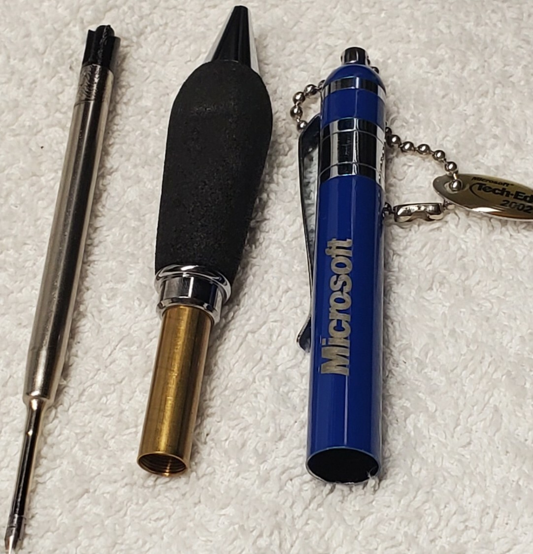 Vtg Microsoft Tech-Ed 2002 Promo Ad Basics Refillable Ink Pen Windows Technology