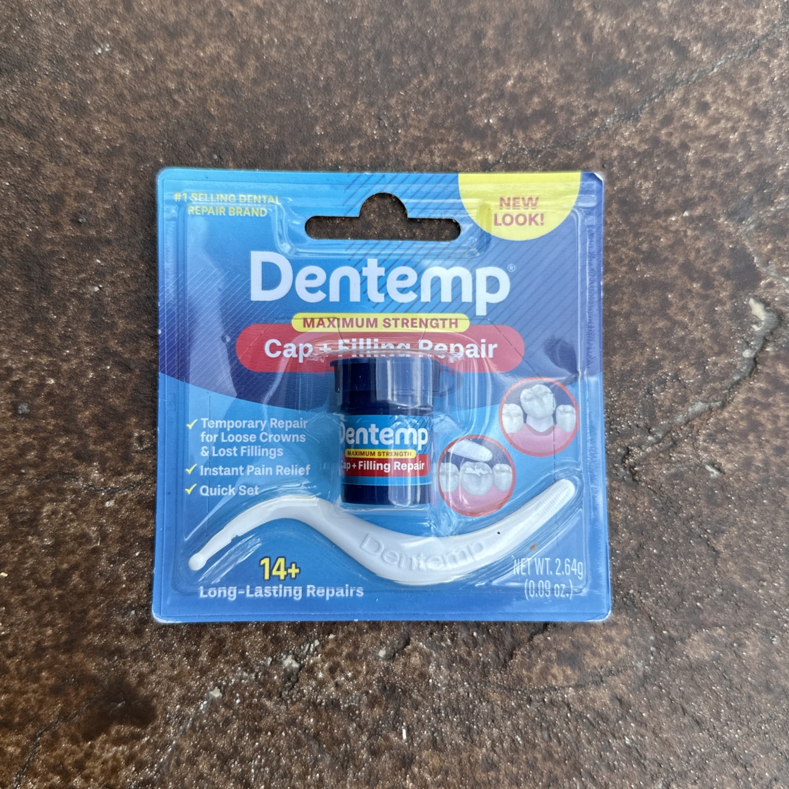 Dentemp O.S. One Step, Caps and Fillings Repair, 12+ Repairs - 2.2 grams