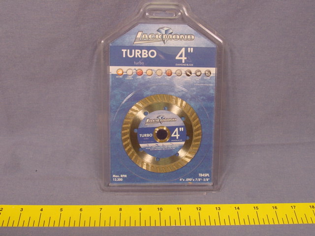 Lot of 2 Lackmond TB4SPL 4" Diamond Blade Turbo Maxx RPM 13,300