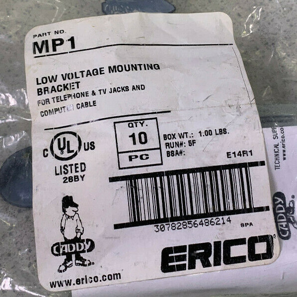 Lot of 40 Erico MP1 Low Voltage Mounting Bracket