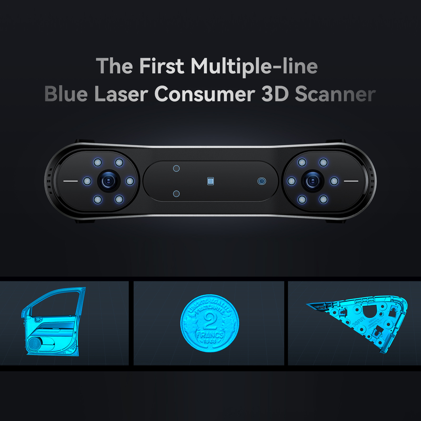 Creality CR-Scan Raptor 3D Scanner 5-2000mm Black/Metal Objects Scanning S8R6