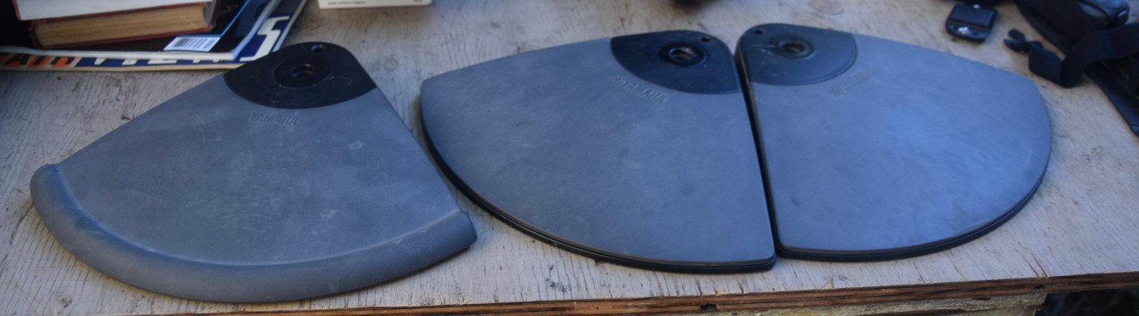 Pair of (2) Two Yamaha PCY60 + 1  Electronic Cymbal Trigger Pads ONLY - No Cords