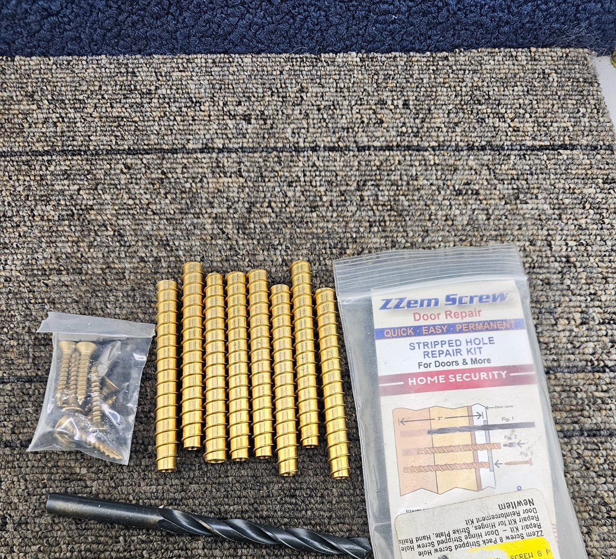 Zzem Screw Door Repair 8-Piece Stripped Hole Repair Tools For Hinges, Hand Rails