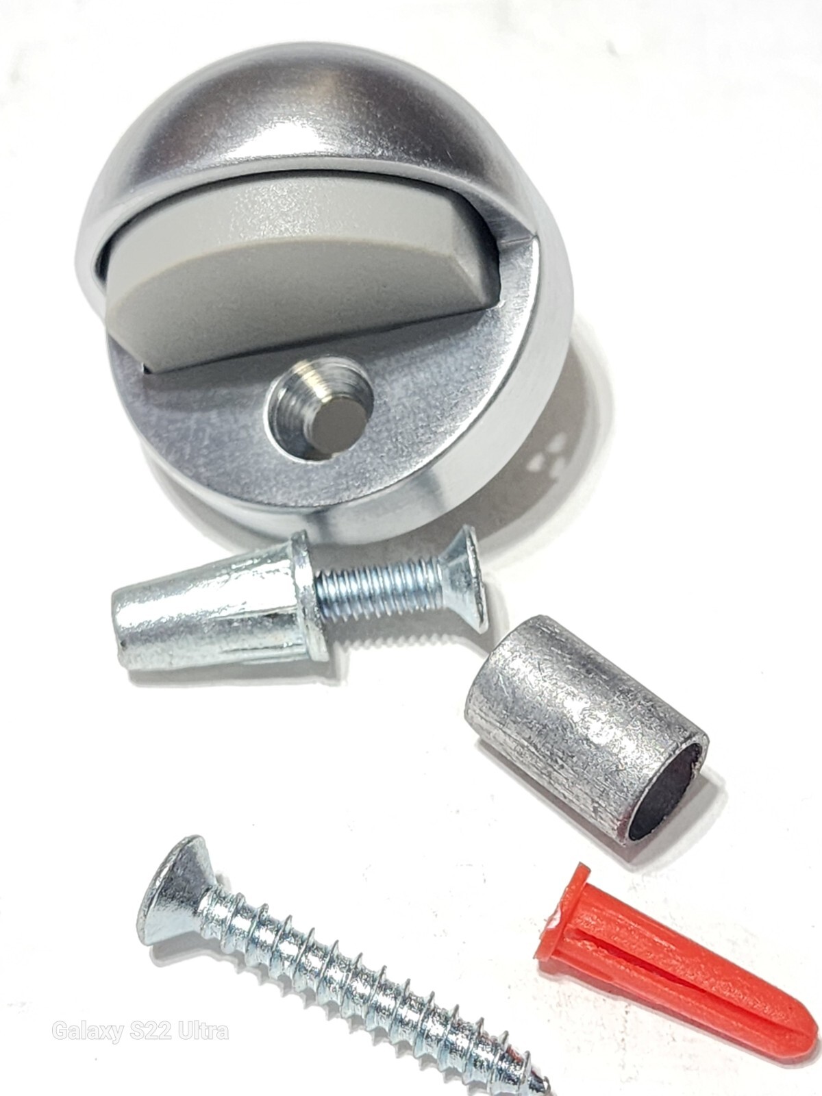 Assa Abloy Low Dome Door Stop US26D Complete PVC Bump 1.5" Satin Chrome - 085808