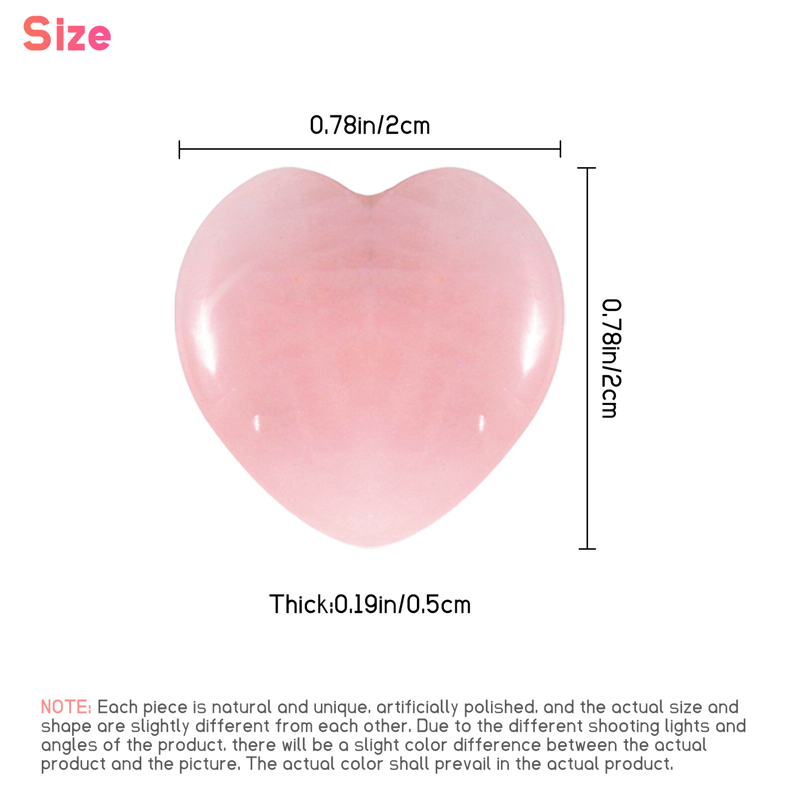 10Pcs Natural Crystal Rose Quartz Pocket Palm Worry Stones Puff Heart Healing