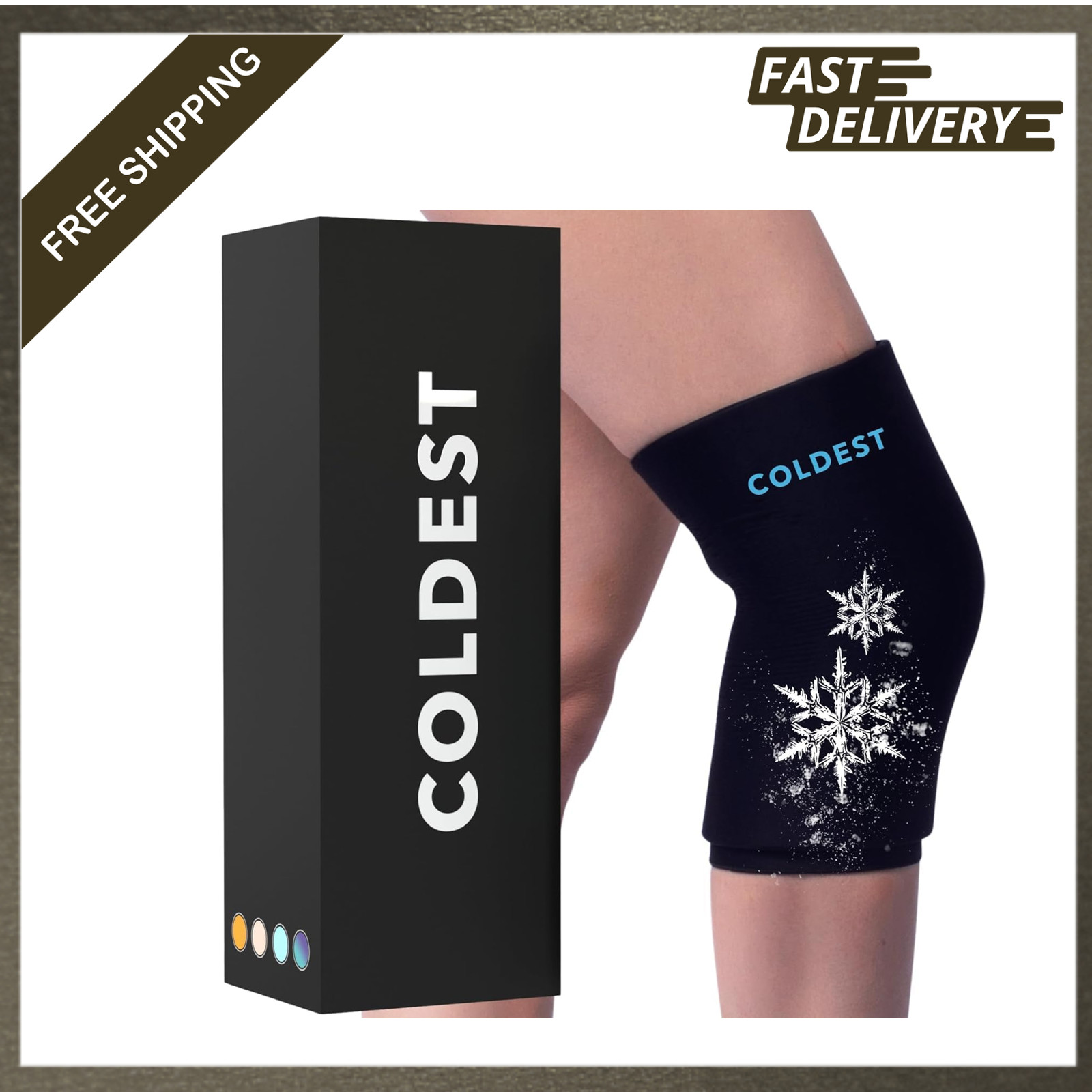 Cold Knee Ice Pack 360 Gel Wrap for Leg Injuries Swelling Pain Relief