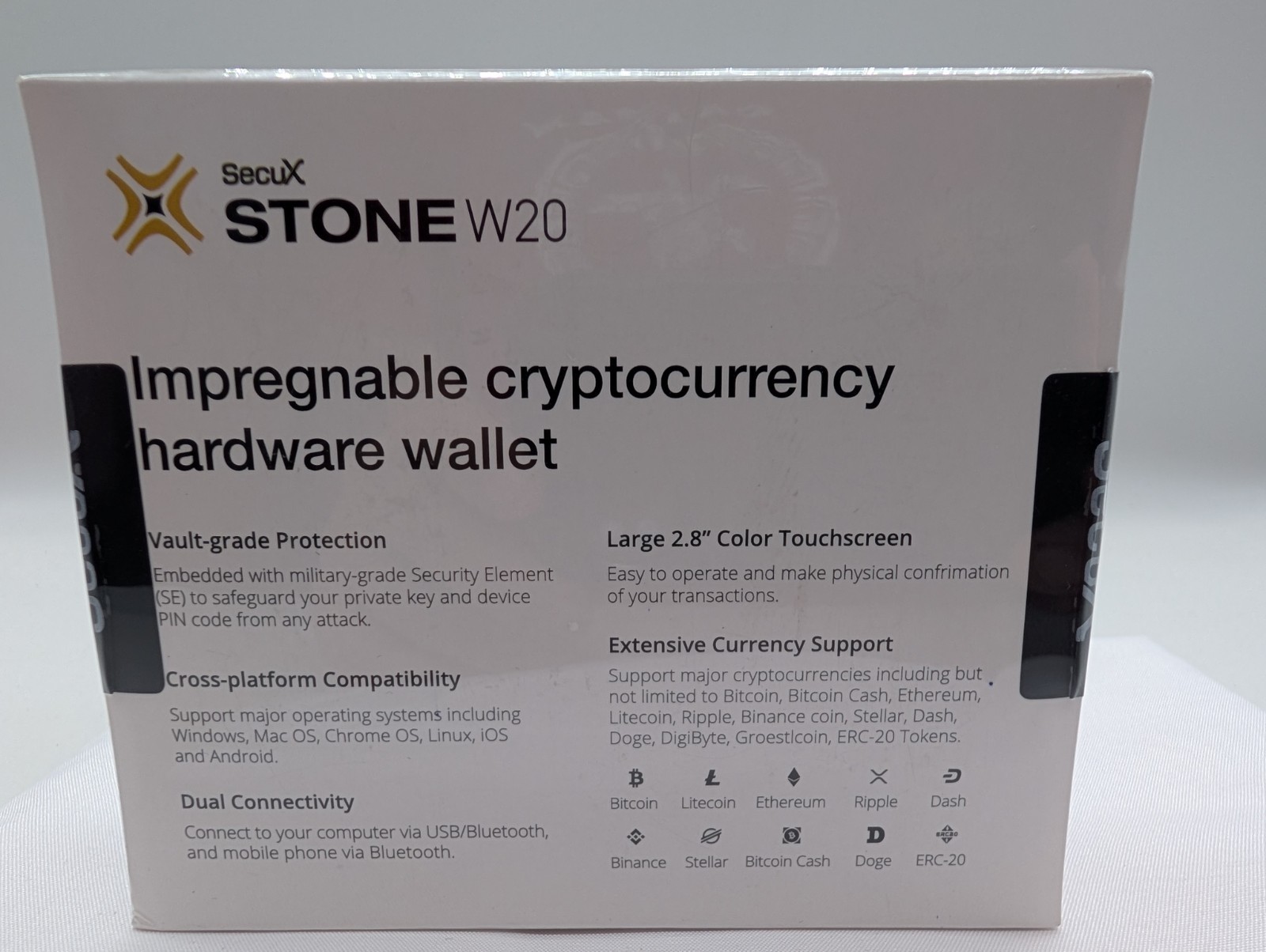 SecuX Stone W20 Crypto Hardware Wallet - Bluetooth Touchscreen NEW IN PACKAGE