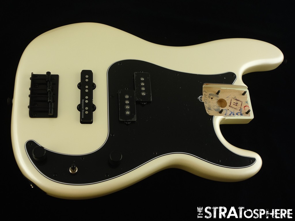 Fender Duff McKagan Deluxe Precision Bass LOADED BODY P Bass, Duncan White Pearl