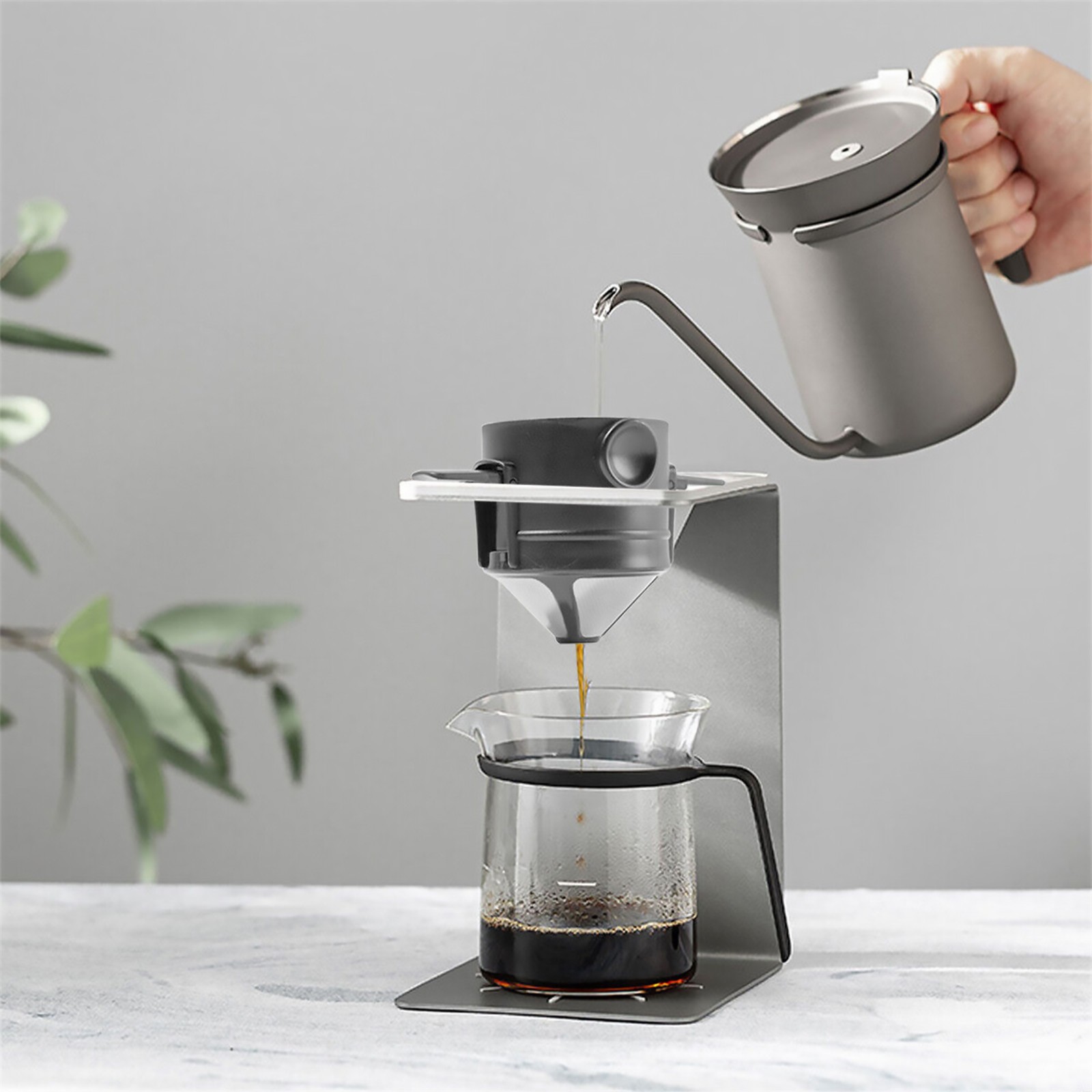 Durable Portable Foldable Coffee Filter Reusable Coffee Funnel Paperless Kit