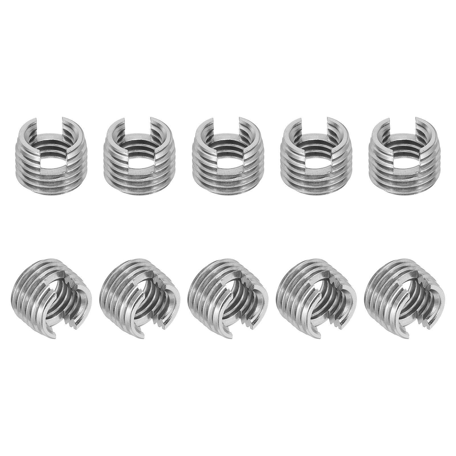 10 Pcs 303 Stainless Steel M10 x M14 x 10mm Self-Tapping Threaded Inserts