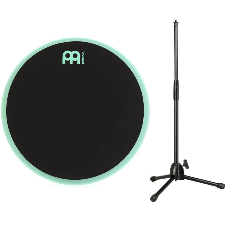 Meinl Cymbals 12-inch Marshmallow Practice Pad with Stand - Sea Foam